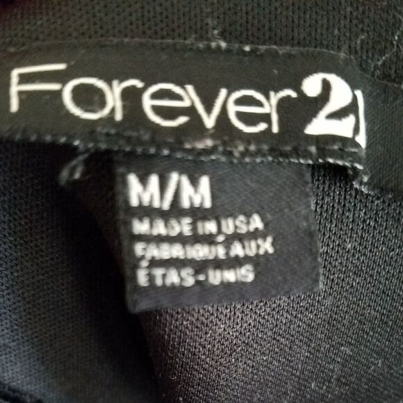 Forever 21 Women’s Black Stretch Skirt Size Medium M Bodycon Mini Basic - Picture 2 of 2